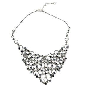 Rare Givenchy Vintage Signed Bib Necklace with Blue Glass Stones